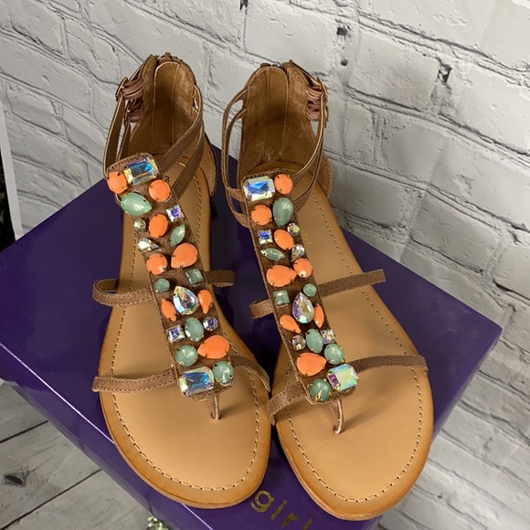 Madden Girl Embellished studded gladiator Strappy Sandals NWB - Picture 9 of 9